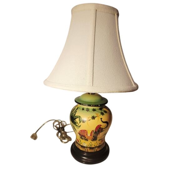 Safari Table Lamp & Shade Upscale Kid Room Elephant Jungle Theme Decor Small 18" - Picture 1 of 14